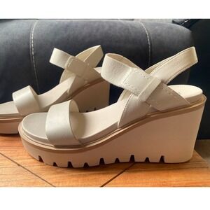 MIA Platform Wedge Sandals‎ Elastic Strap Comfort Casual Shoes 9.5 NWOT